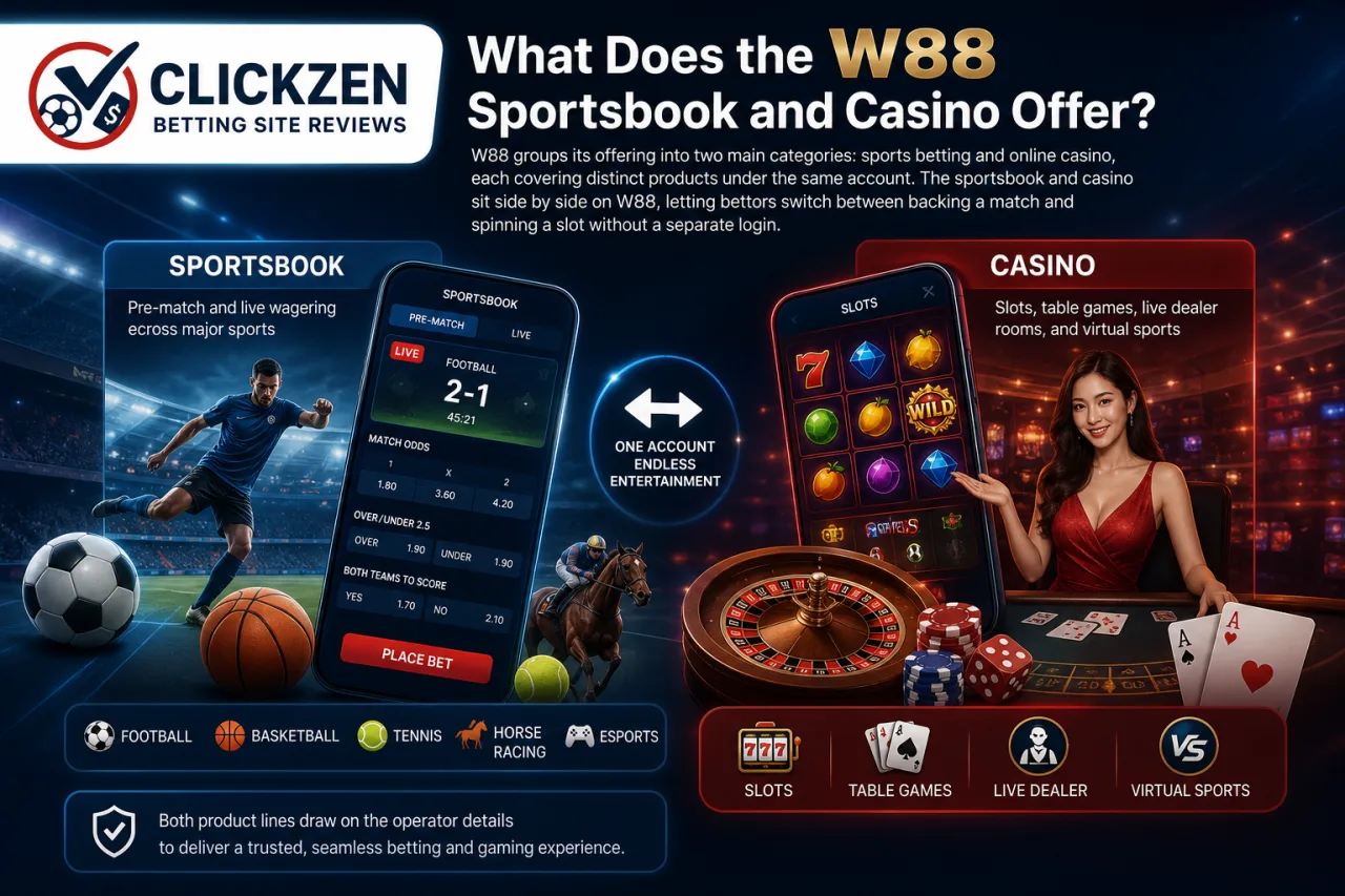 What Does the W88 Sportsbook and Casino Offer