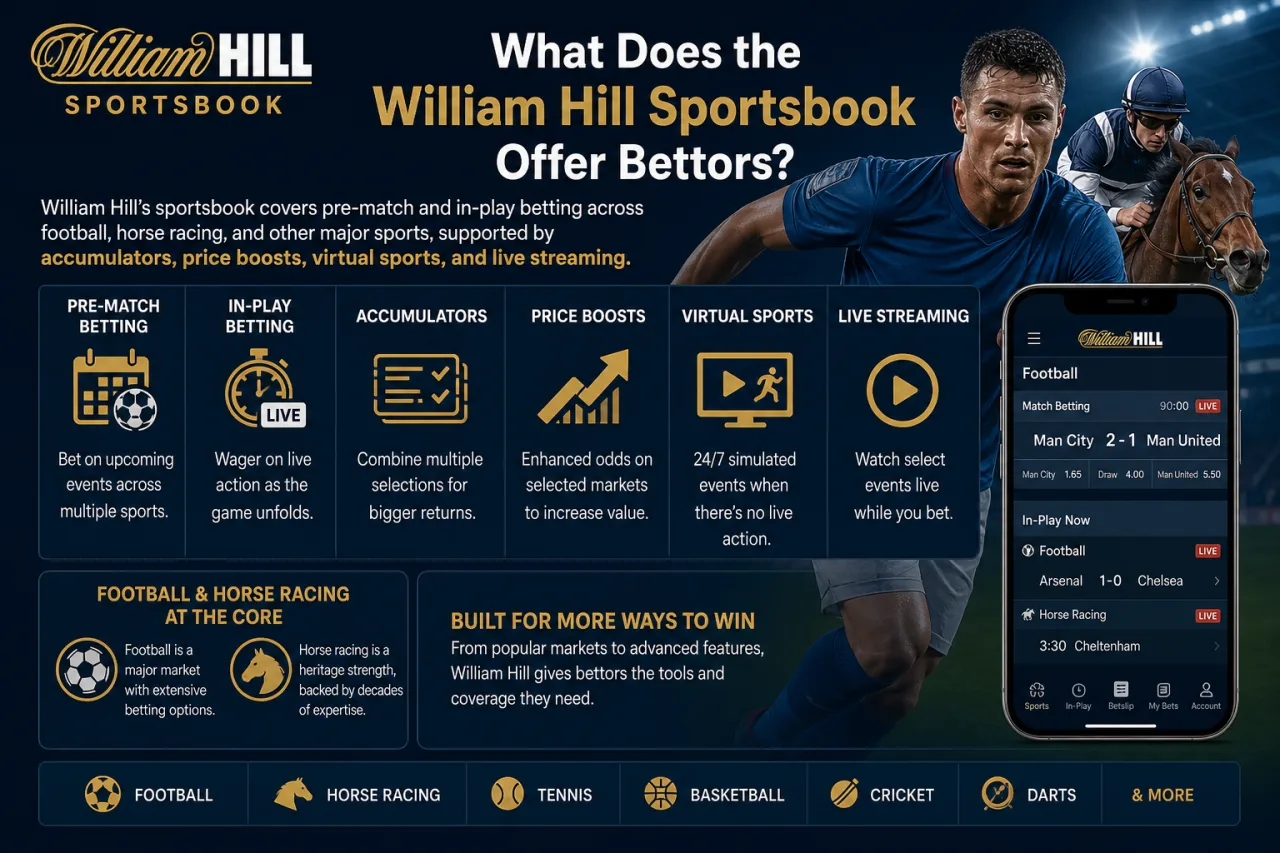 What Does the William Hill Sportsbook Offer Bettors