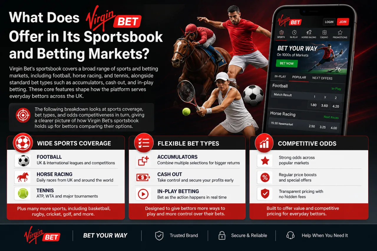 What Does Virgin Bet Offer in Its Sportsbook and Betting Markets