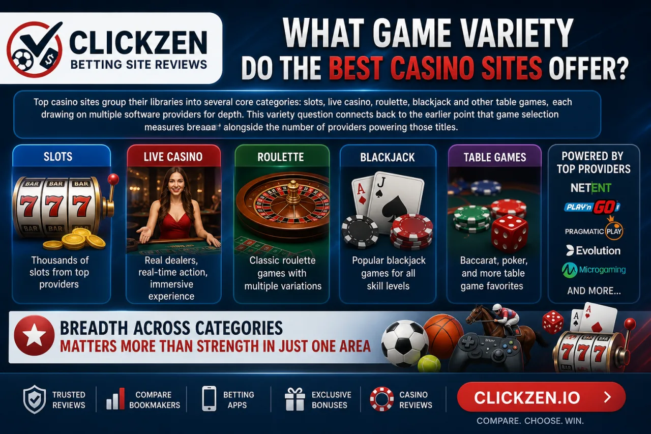 What Game Variety Do the Best Casino Sites Offer