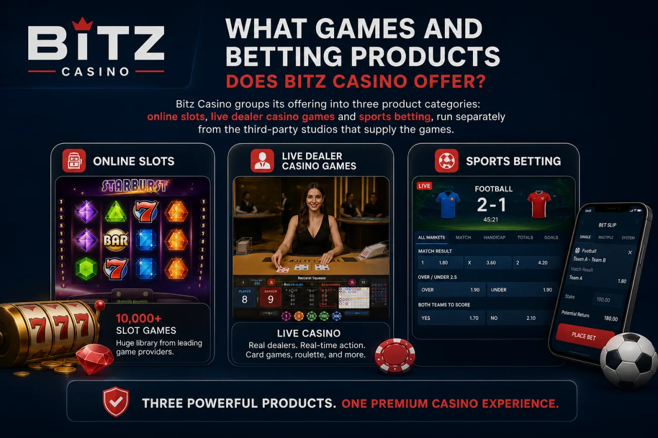 What Games and Betting Products Does Bitz Casino Offer