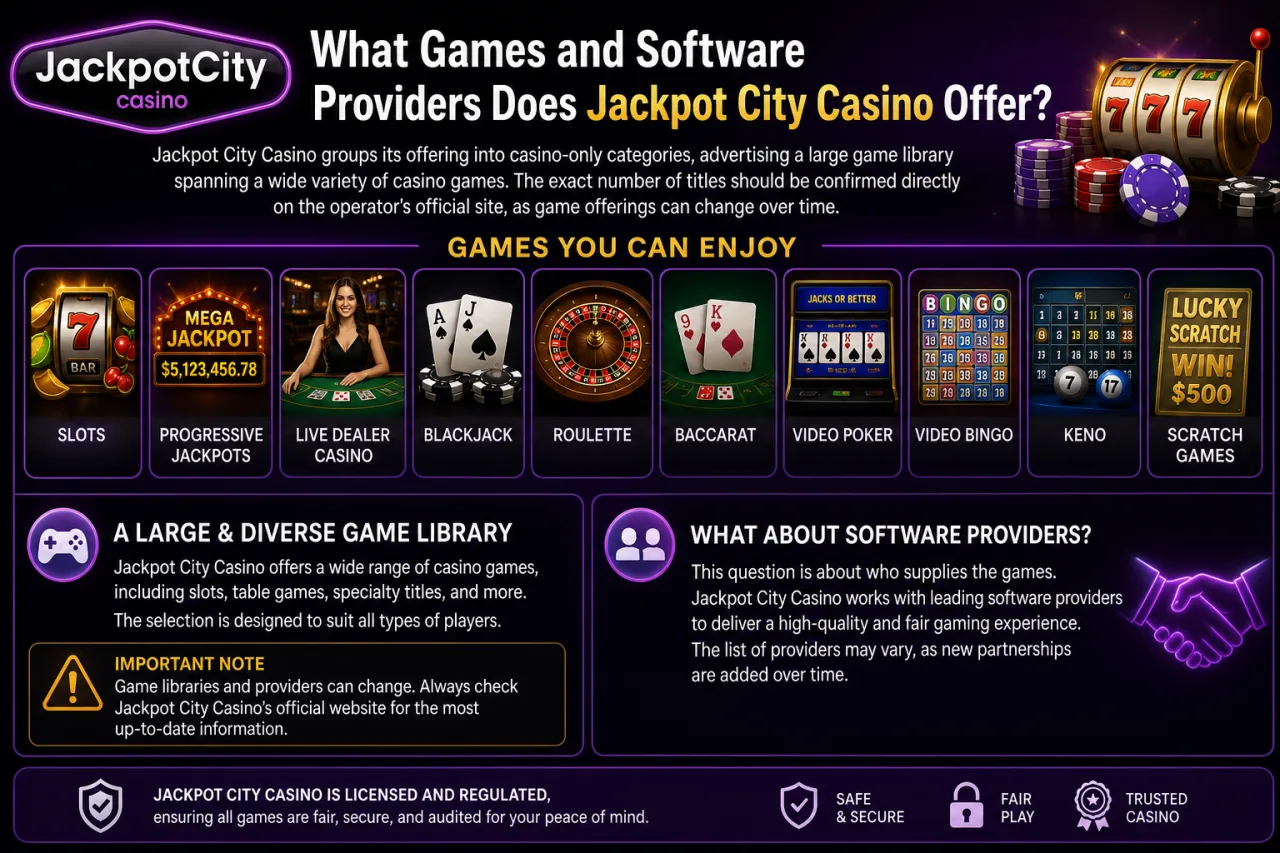 What Games and Software Providers Does Jackpot City Casino Offer
