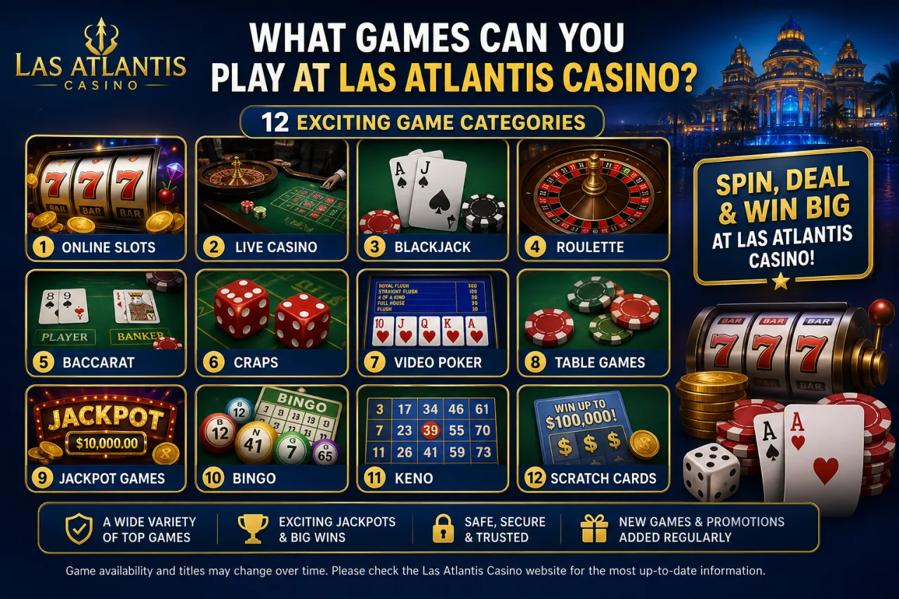 What Games Can You Play at Las Atlantis Casino