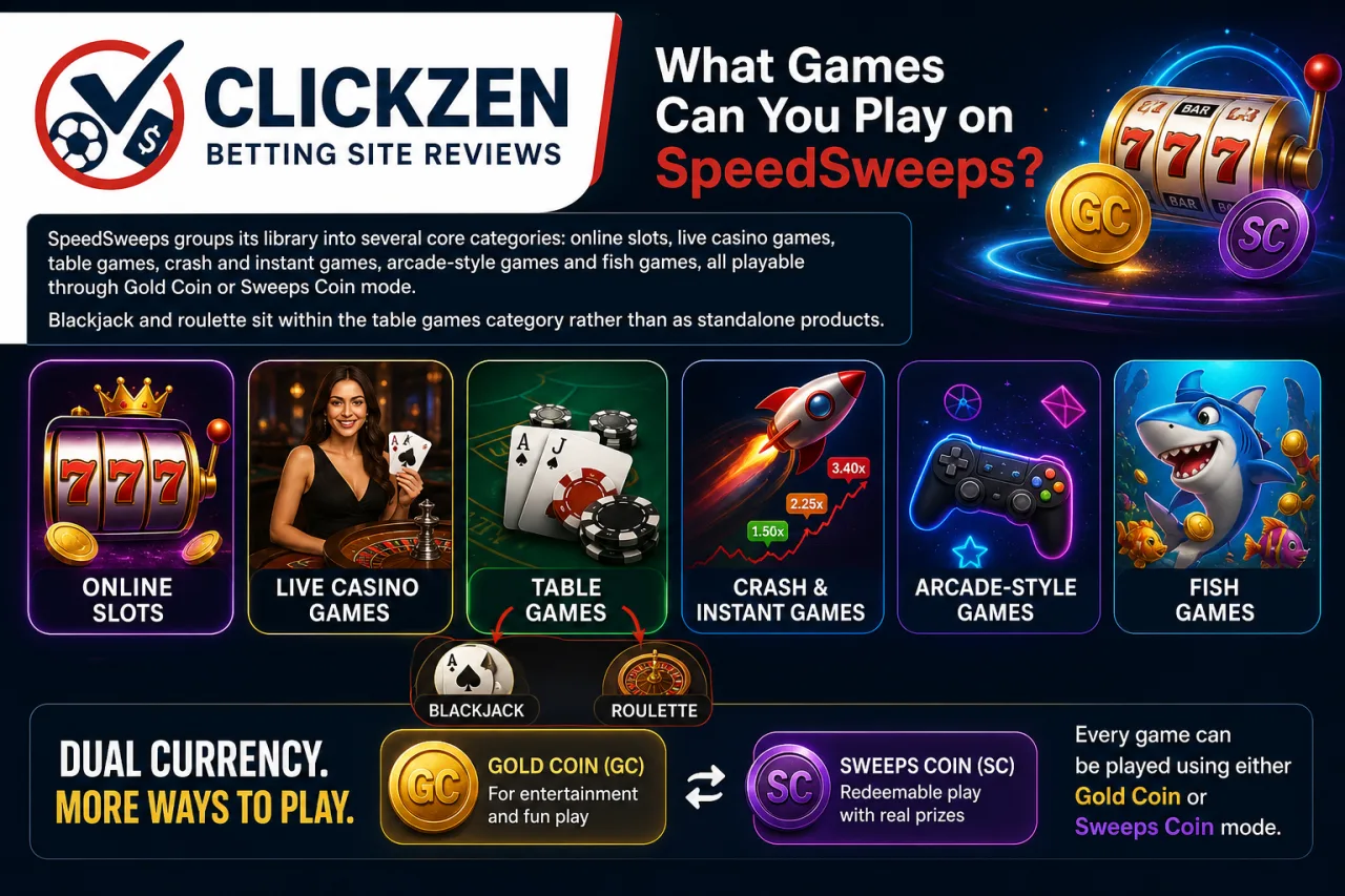 What Games Can You Play on SpeedSweeps