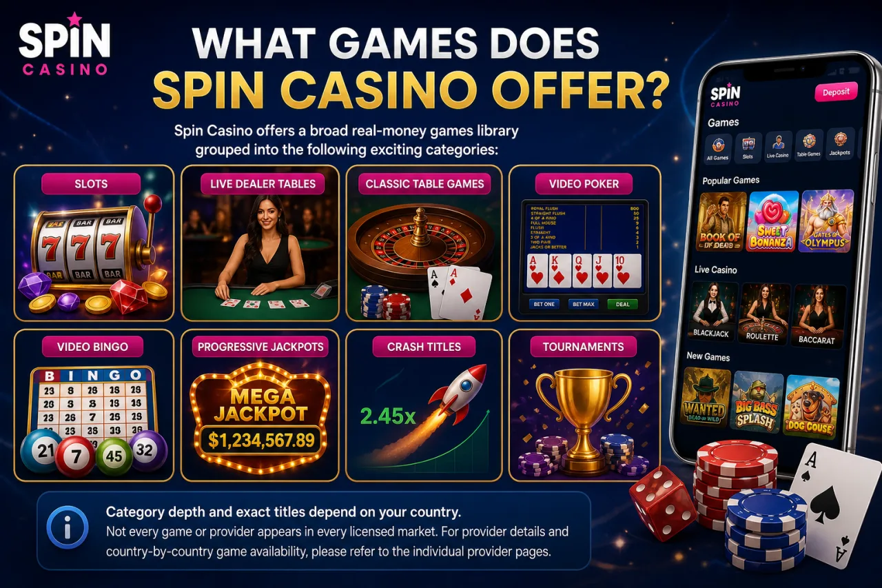 What Games Does Spin Casino Offer