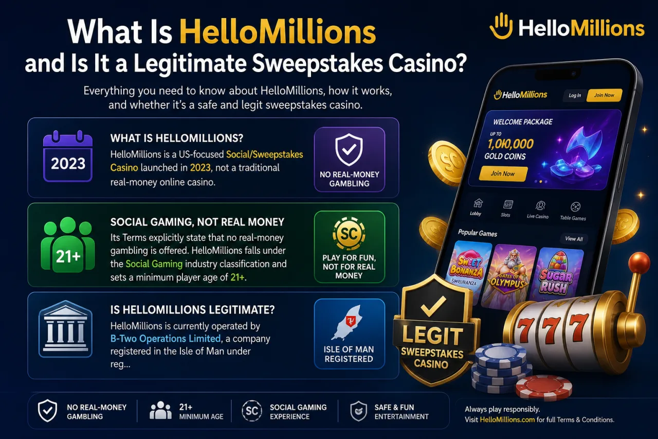 What Is HelloMillions and Is It a Legitimate Sweepstakes Casino