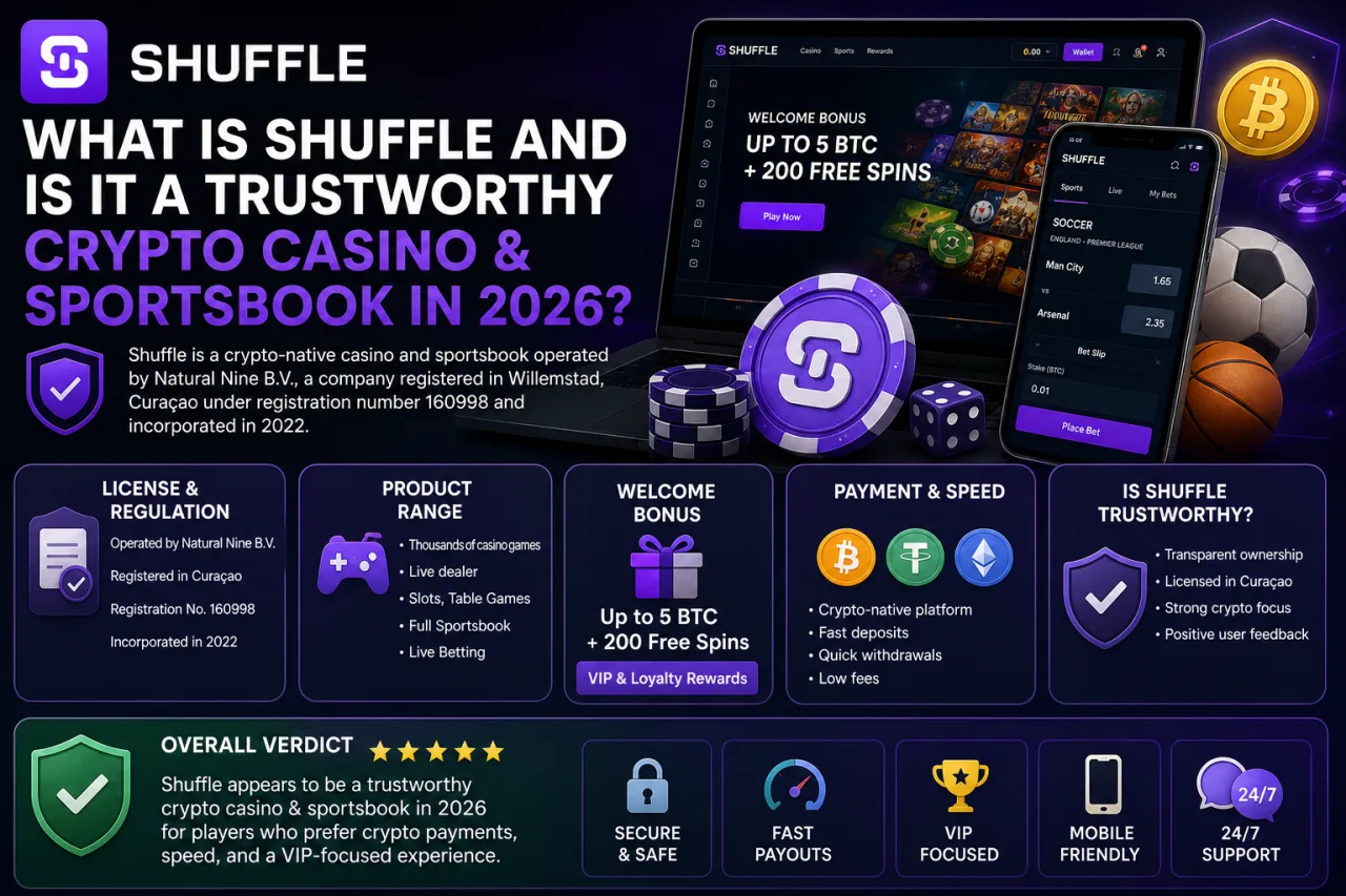 What Is Shuffle and Is It a Trustworthy Crypto Casino & Sportsbook in 2026
