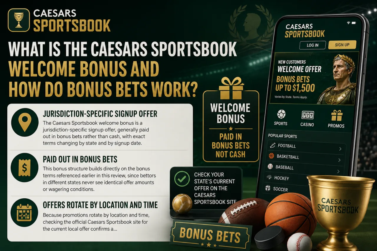 What Is the Caesars Sportsbook Welcome Bonus and How Do Bonus Bets Work