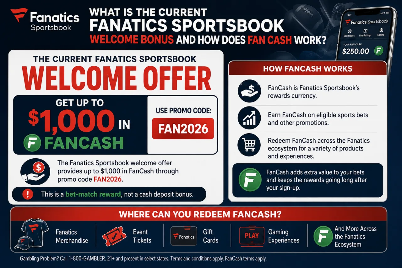 What Is the Current Fanatics Sportsbook Welcome Bonus and How Does FanCash Work What Is the Current Fanatics Sportsbook Welcome Bonus and How Does FanCash Work