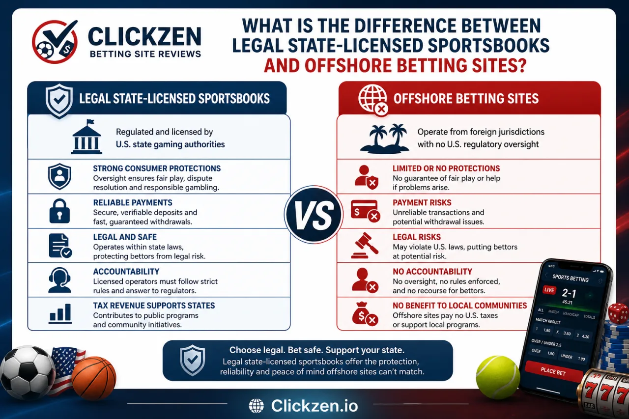 What Is the Difference Between Legal State-Licensed Sportsbooks and Offshore Betting Sites