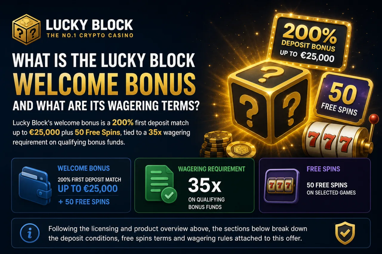 What Is the Lucky Block Welcome Bonus and What Are Its Wagering Terms