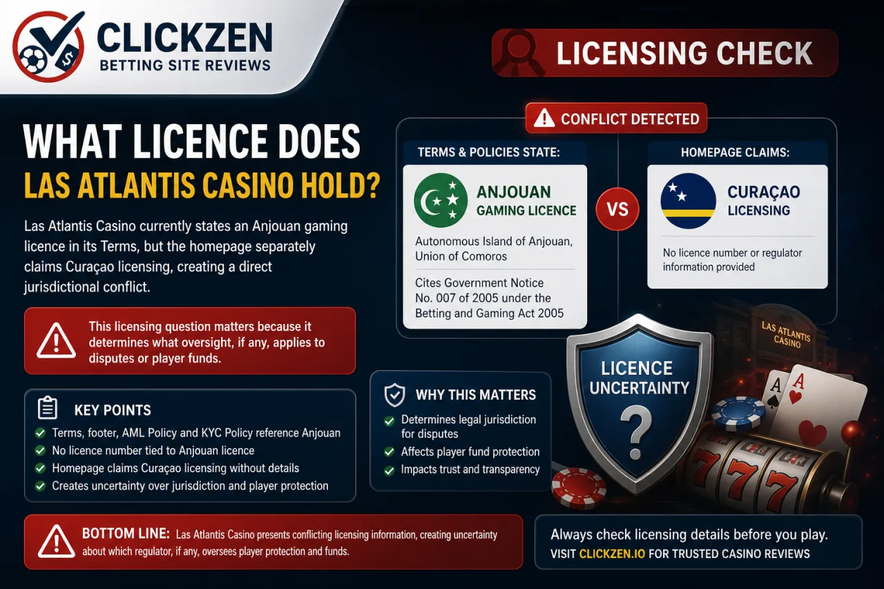 What Licence Does Las Atlantis Casino Hold
