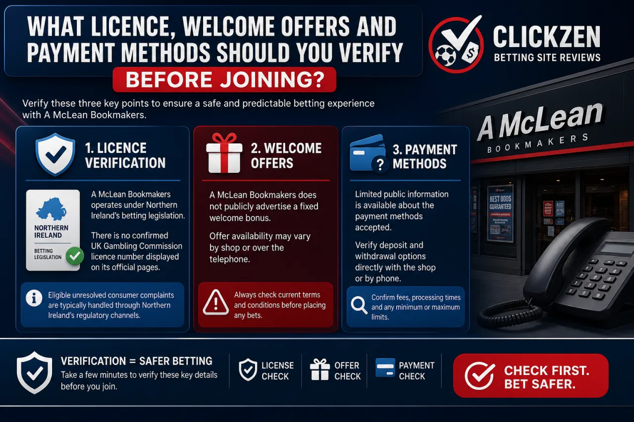 What Licence, Welcome Offers and Payment Methods Should You Verify Before Joining