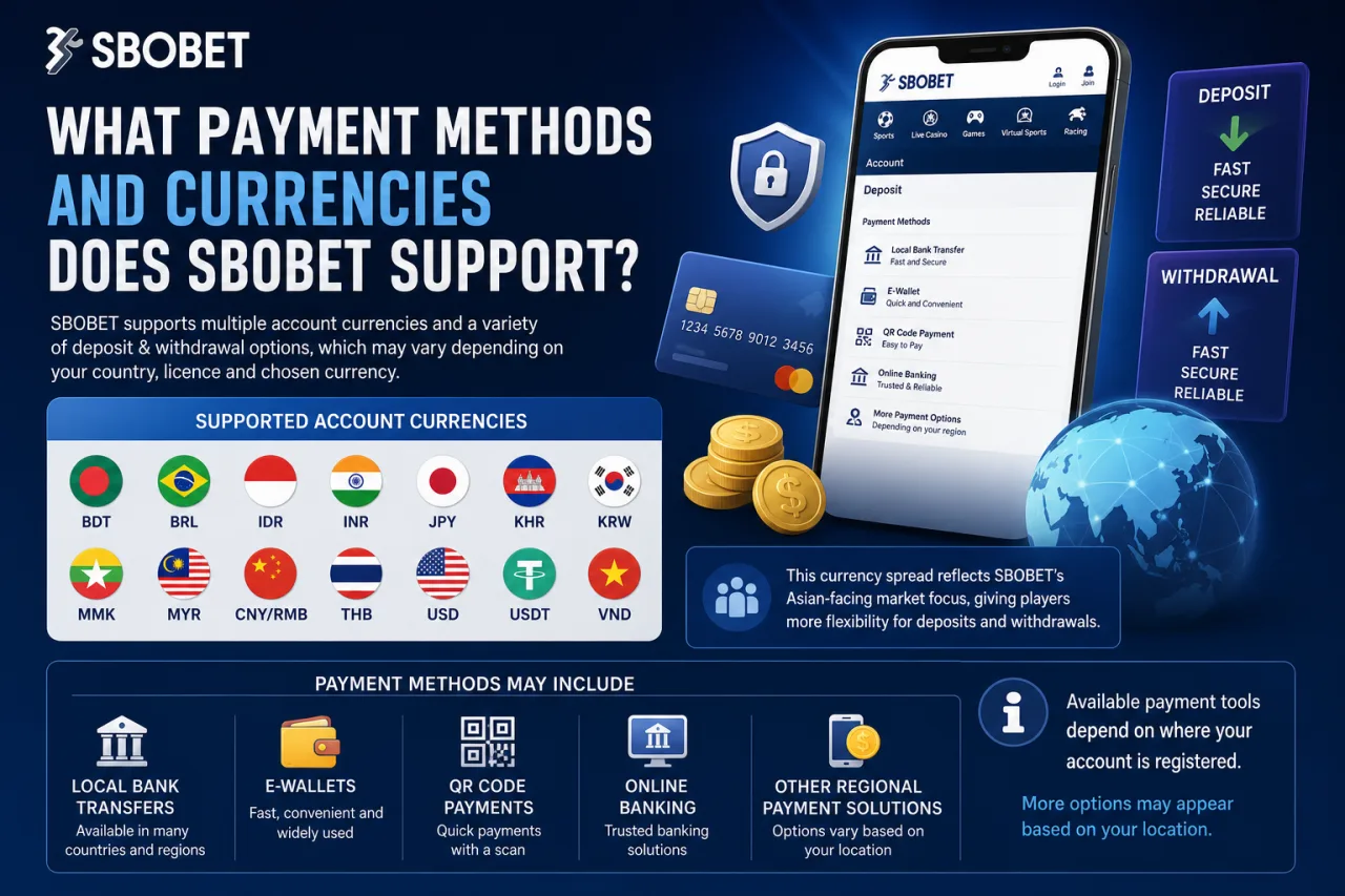 What Payment Methods and Currencies Does SBOBET Support