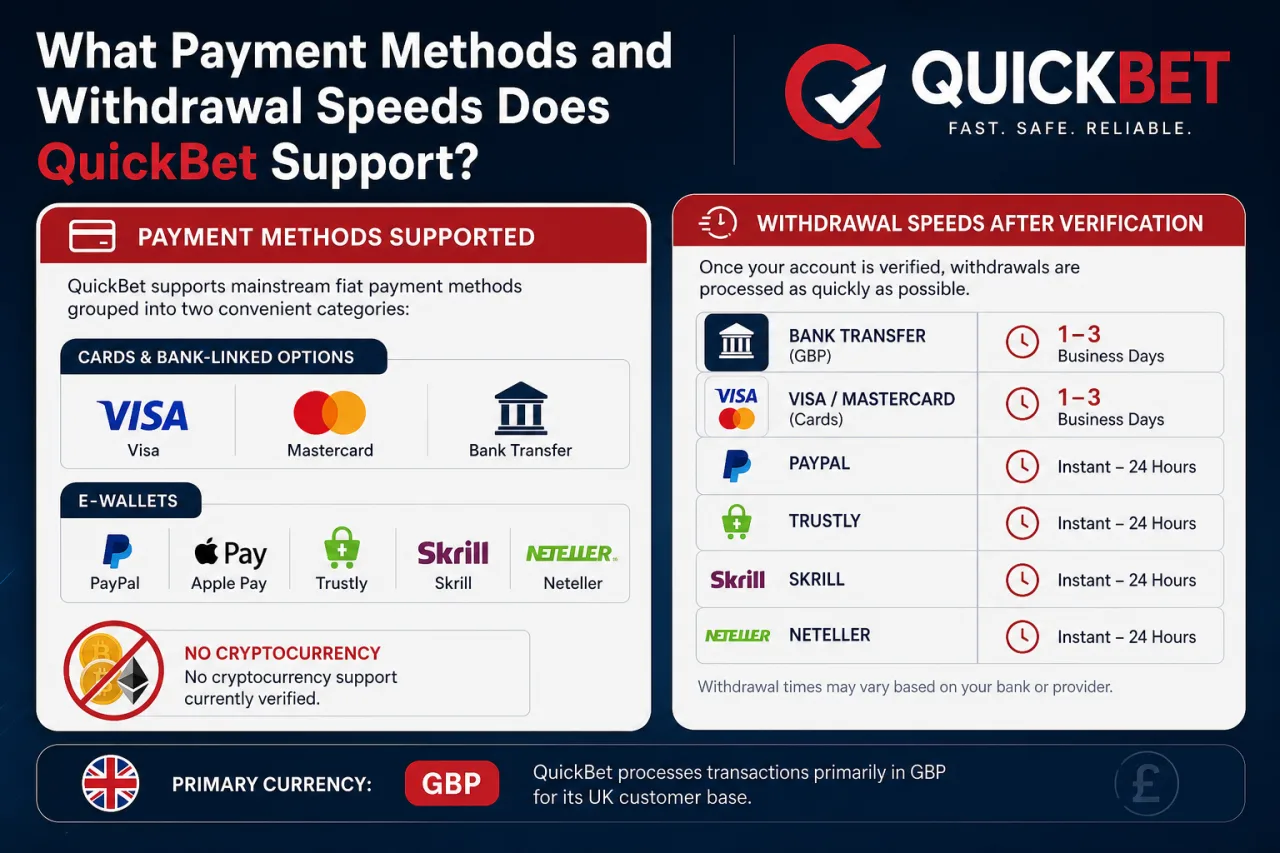 What Payment Methods and Withdrawal Speeds Does QuickBet Support