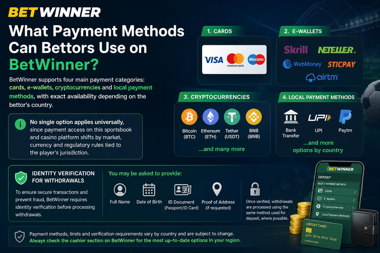 What Payment Methods Can Bettors Use on BetWinner