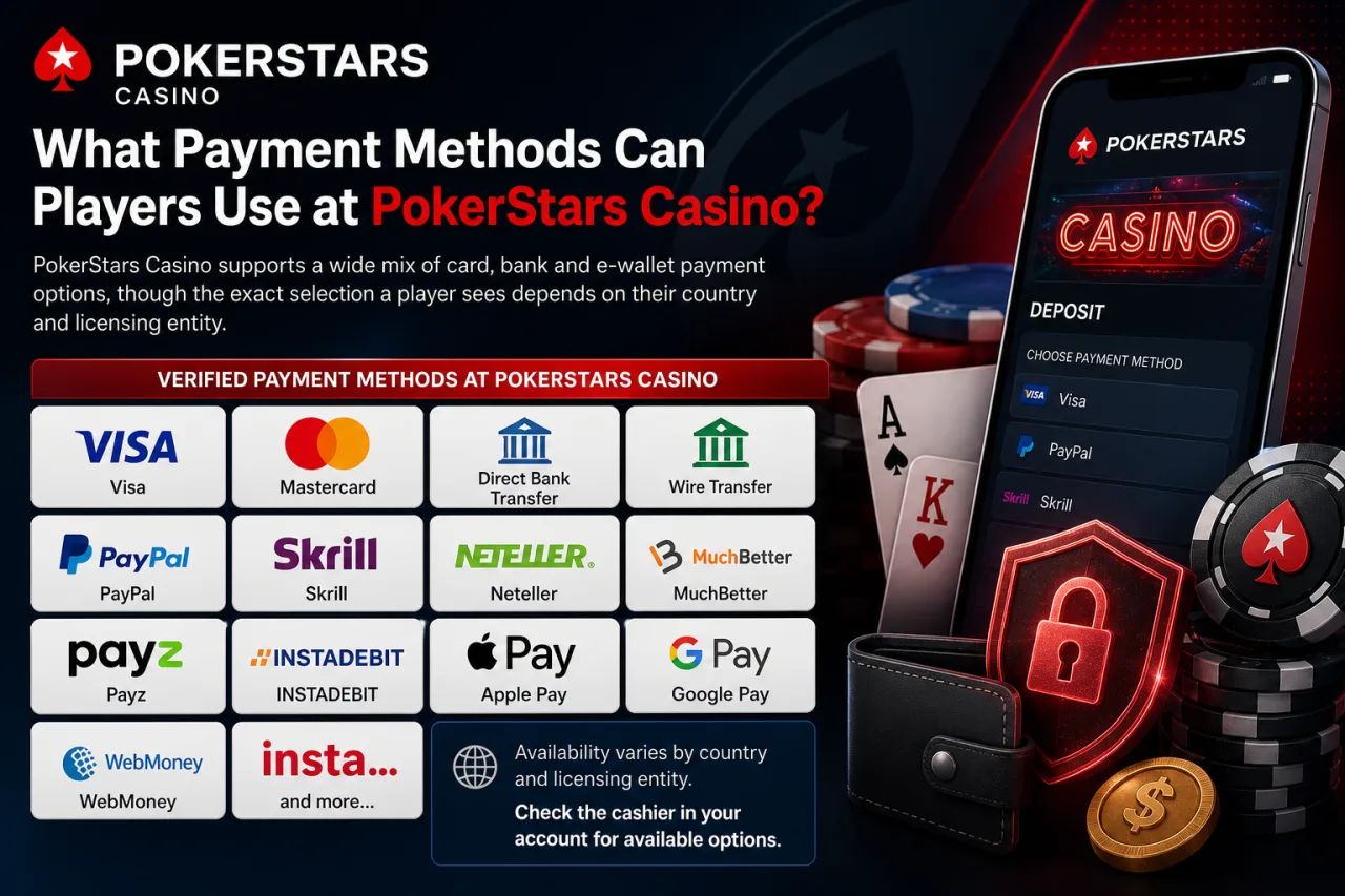 What Payment Methods Can Players Use at PokerStars Casino
