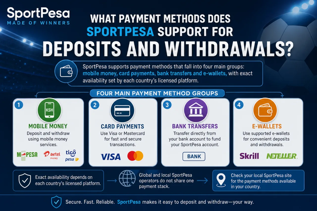 What Payment Methods Does SportPesa Support for Deposits and Withdrawals