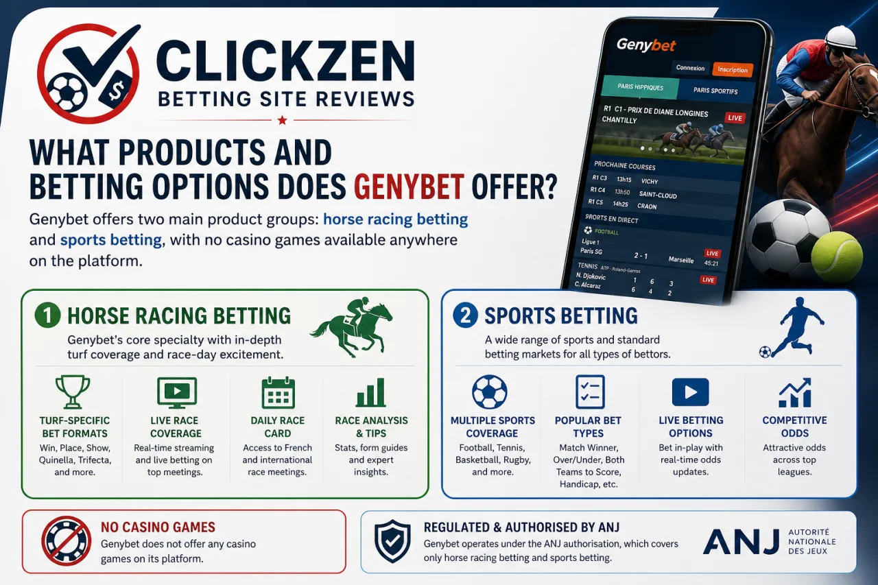 What Products and Betting Options Does Genybet Offer
