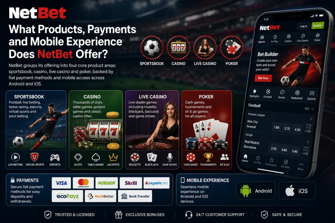 What Products, Payments and Mobile Experience Does NetBet Offer