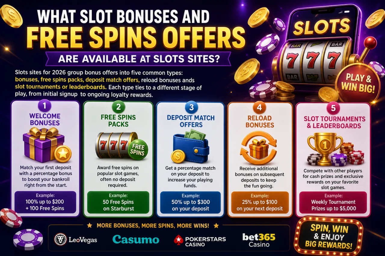 What Slot Bonuses and Free Spins Offers Are Available at Slots Sites
