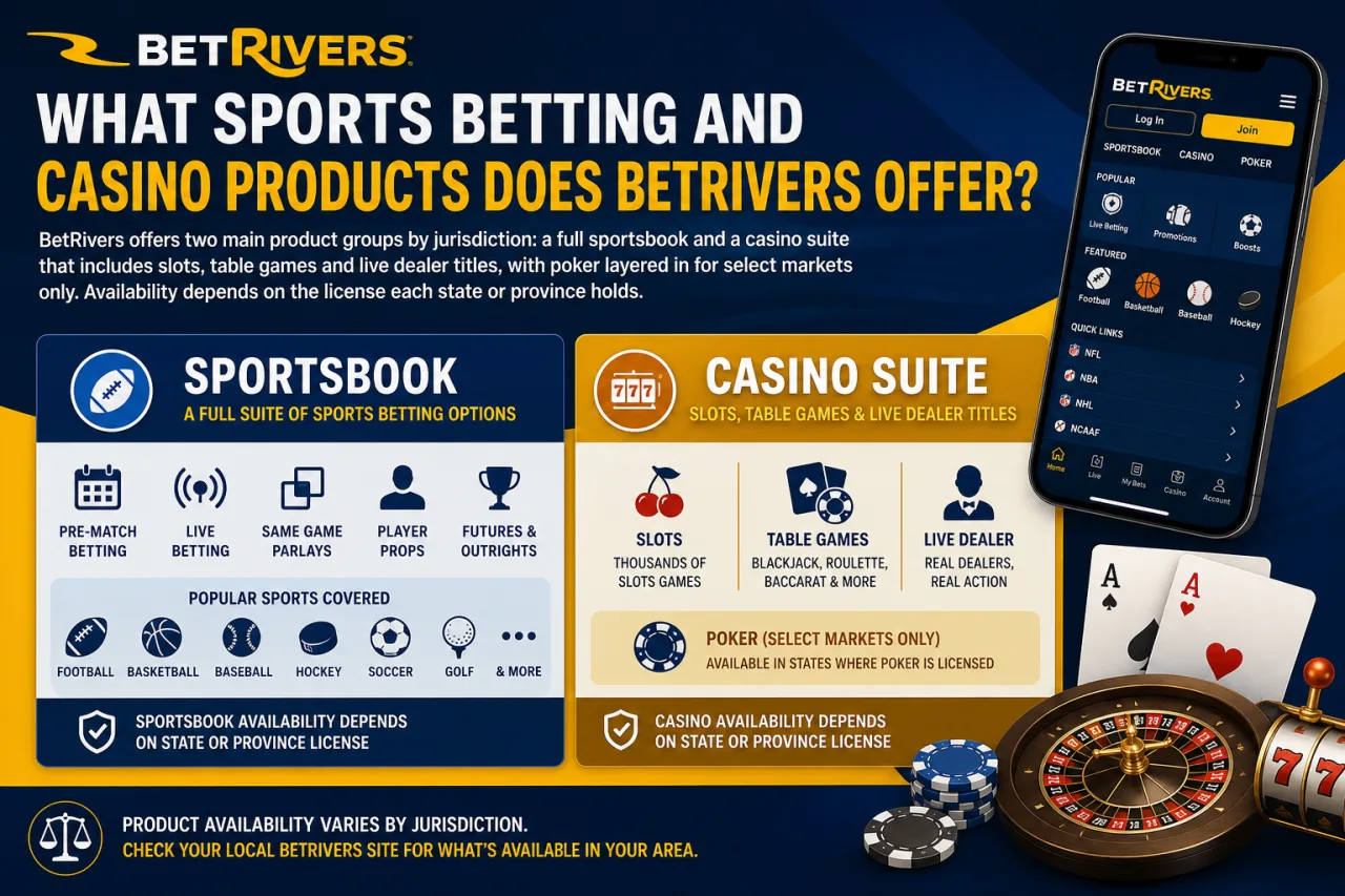 What Sports Betting and Casino Products Does BetRivers Offer
