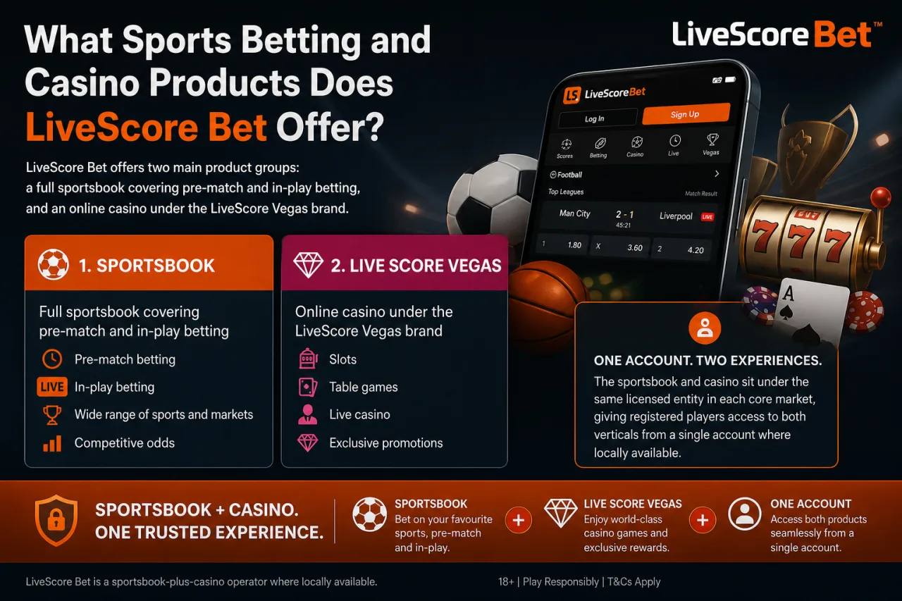 What Sports Betting and Casino Products Does LiveScore Bet Offer