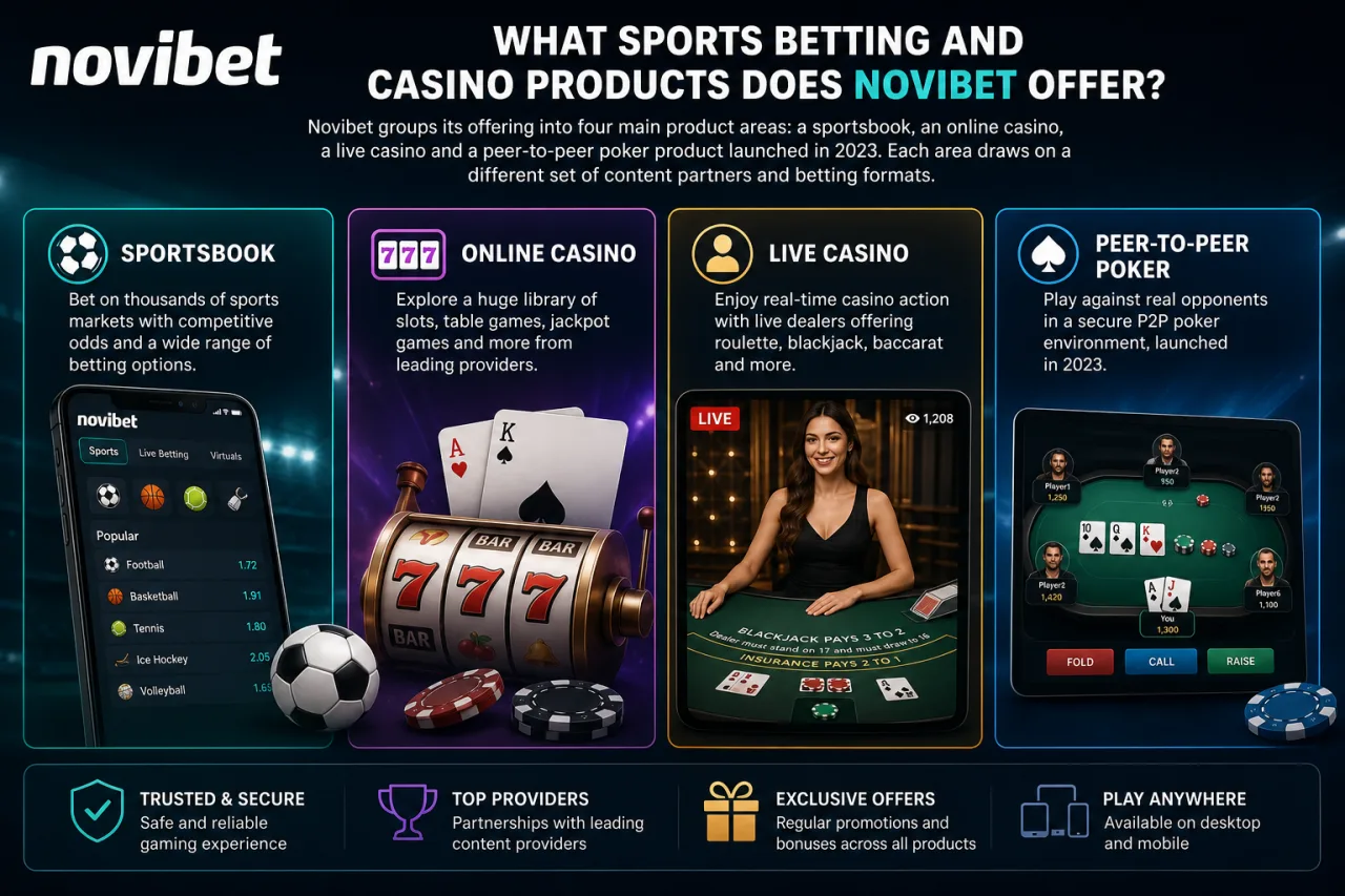 What Sports Betting and Casino Products Does Novibet Offer