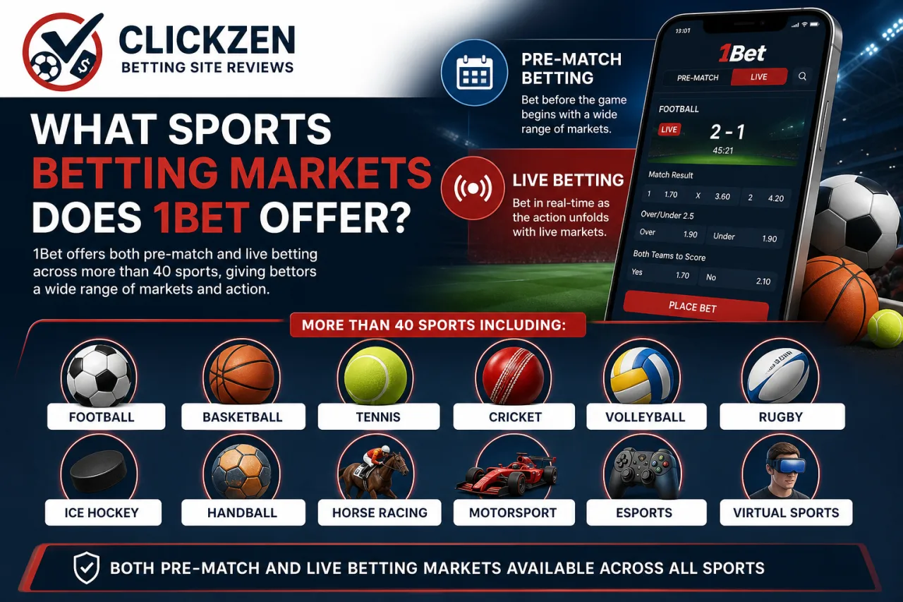 What Sports Betting Markets Does 1Bet Offer