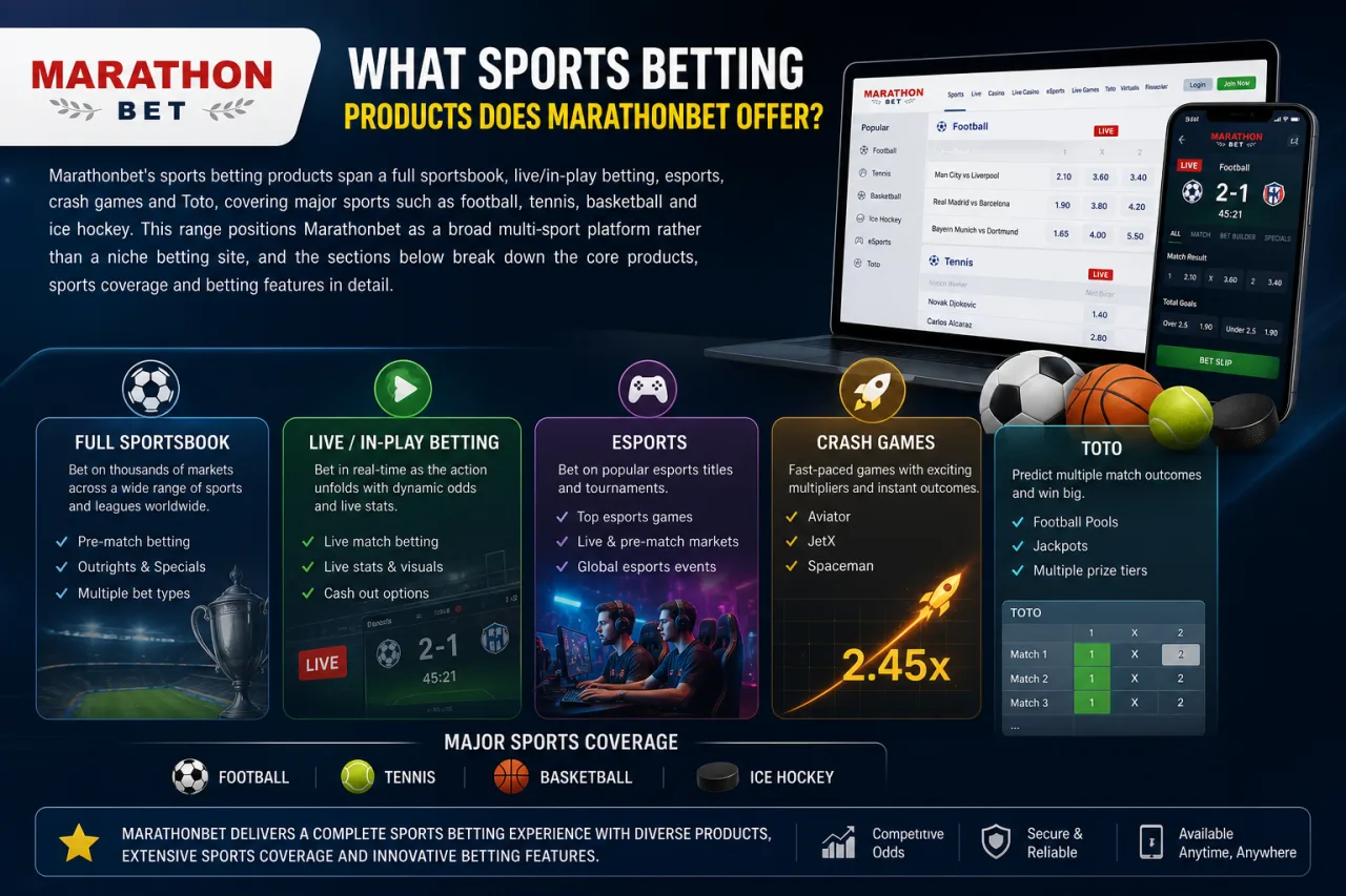 What Sports Betting Products Does Marathonbet Offer