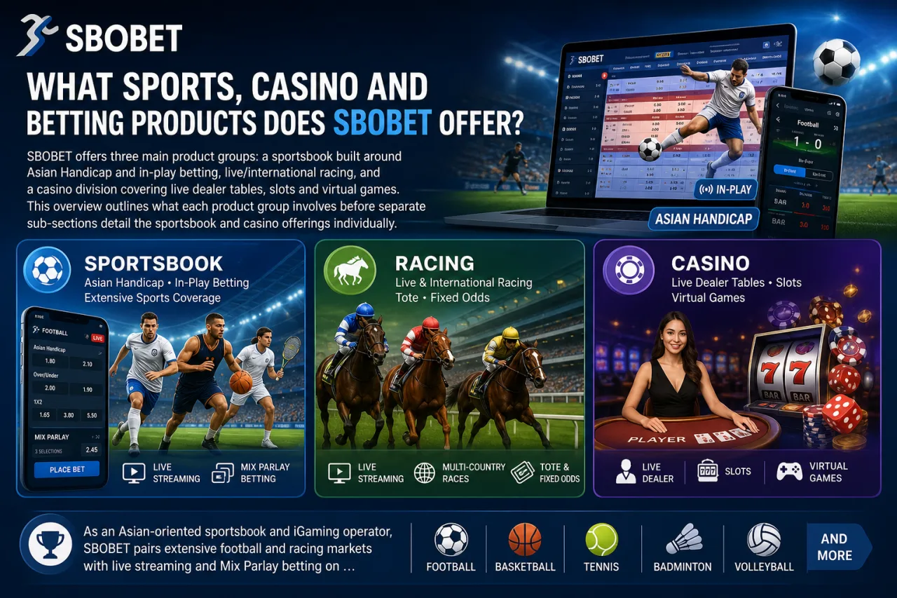 What Sports, Casino and Betting Products Does SBOBET Offer