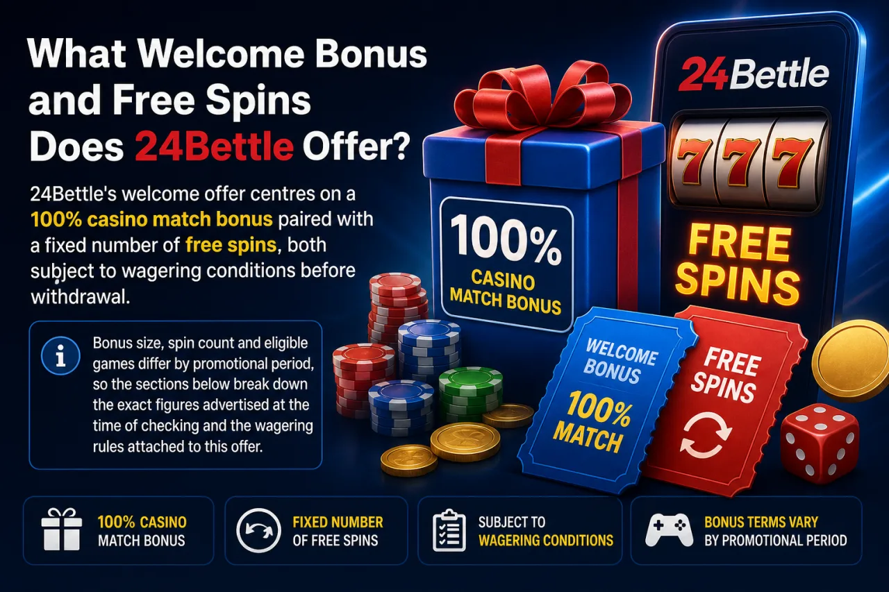What Welcome Bonus and Free Spins Does 24Bettle Offer