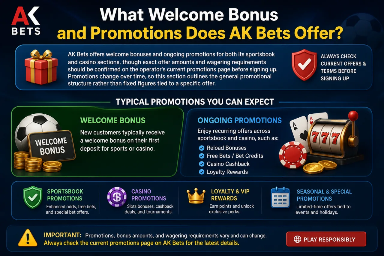 What Welcome Bonus and Promotions Does AK Bets Offer What Welcome Bonus and Promotions Does AK Bets Offer