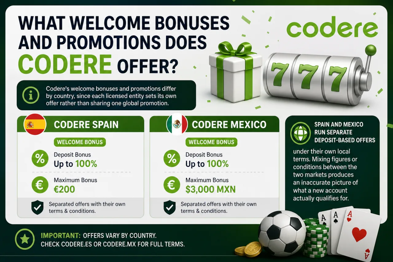 What Welcome Bonuses and Promotions Does Codere Offer What Welcome Bonuses and Promotions Does Codere Offer