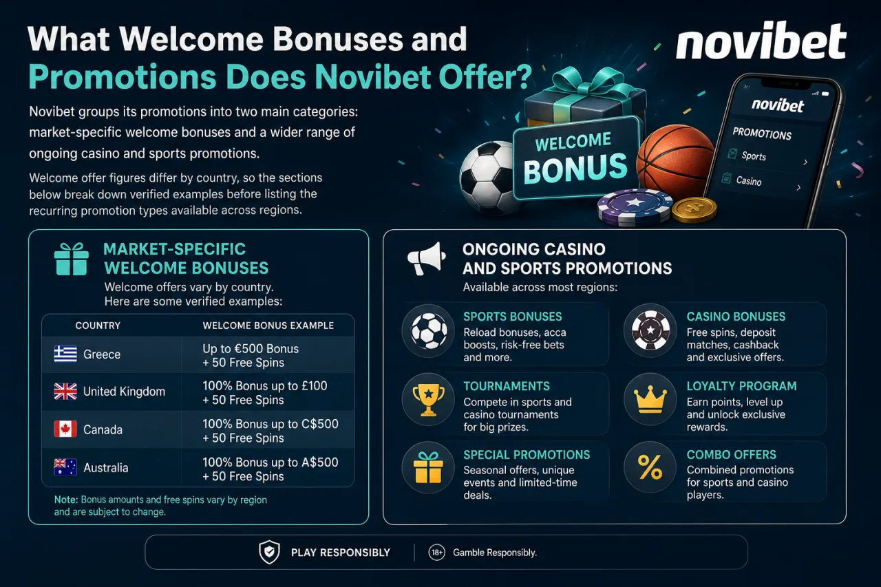 What Welcome Bonuses and Promotions Does Novibet Offer