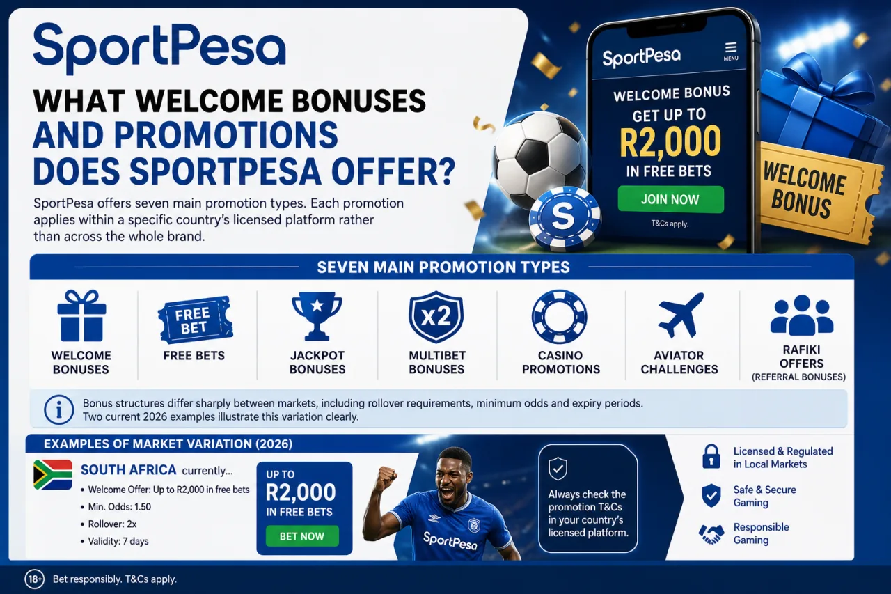 What Welcome Bonuses and Promotions Does SportPesa Offer