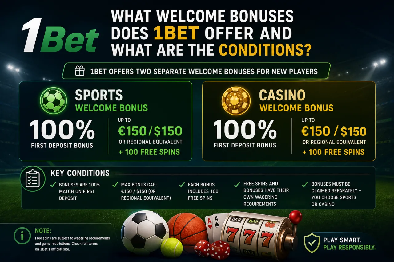 What Welcome Bonuses Does 1Bet Offer and What Are the Conditions