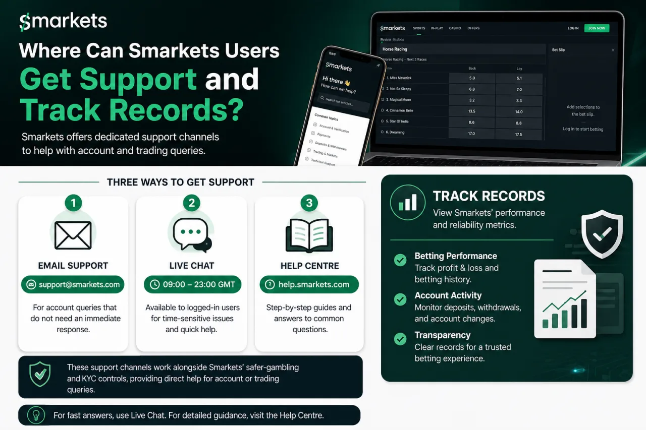 Where Can Smarkets Users Get Support and Track Records