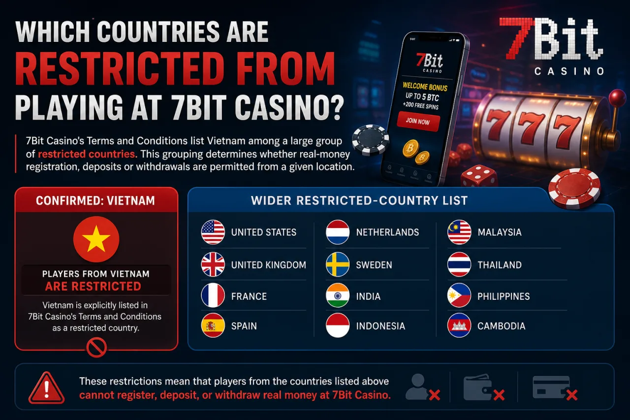 Which Countries Are Restricted from Playing at 7Bit Casino