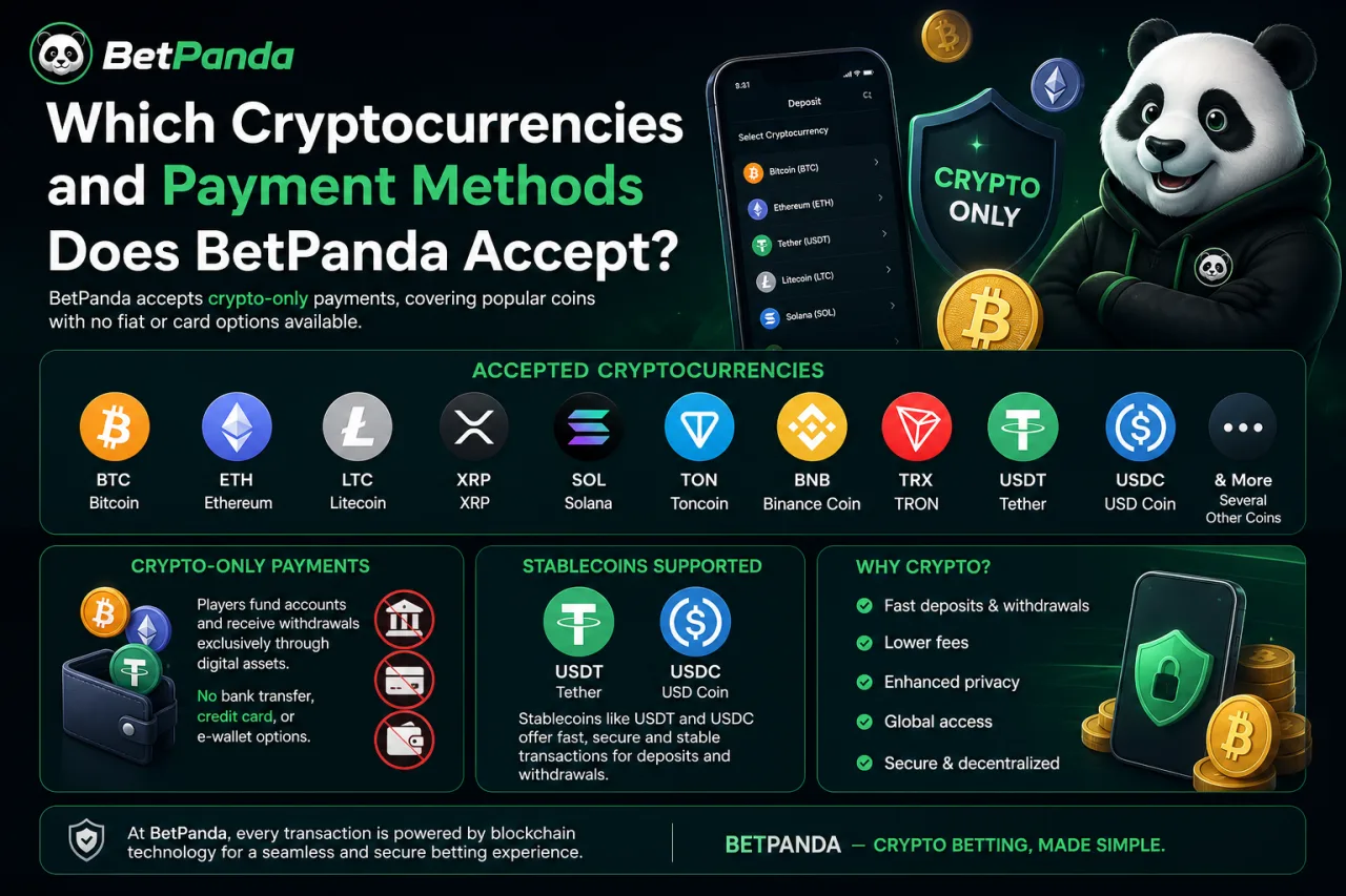 Which Cryptocurrencies and Payment Methods Does BetPanda Accept
