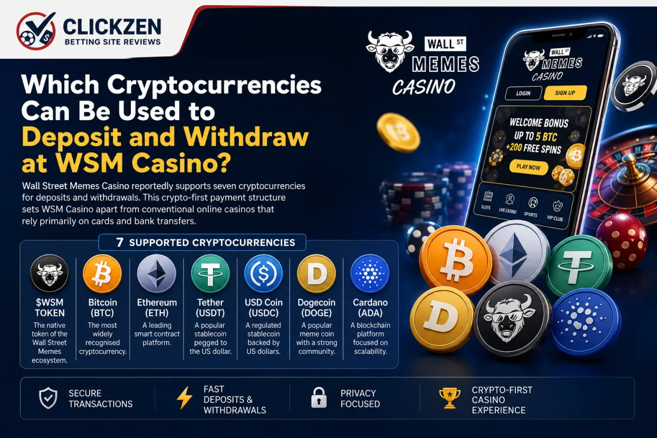 Which Cryptocurrencies Can Be Used to Deposit and Withdraw at WSM Casino