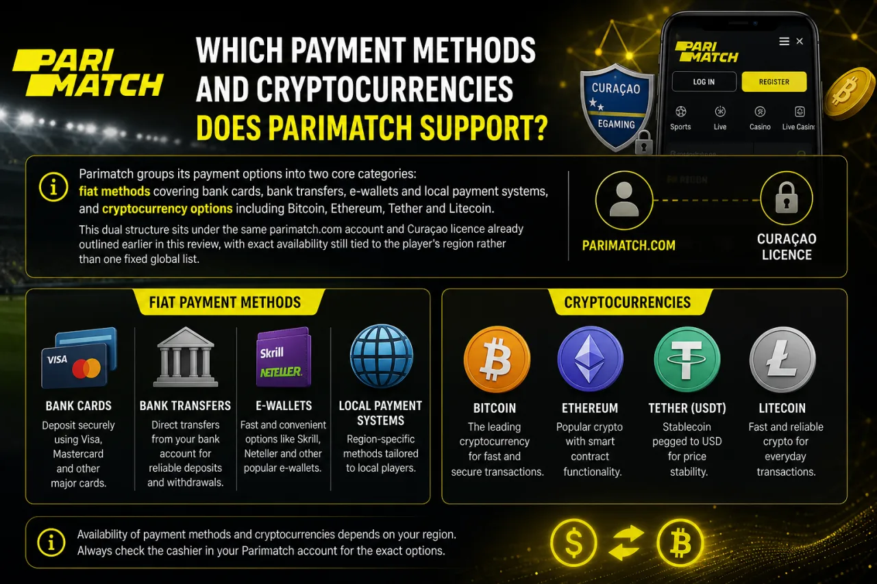 Which Payment Methods and Cryptocurrencies Does Parimatch Support