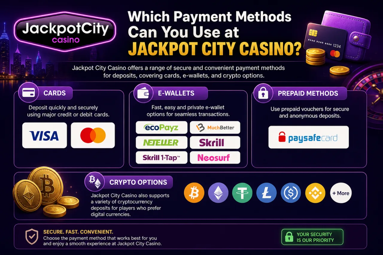 Which Payment Methods Can You Use at Jackpot City Casino