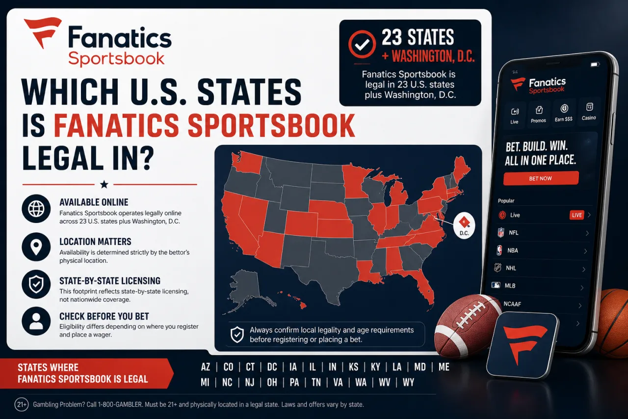 Which U.S. States Is Fanatics Sportsbook Legal In Which U.S. States Is Fanatics Sportsbook Legal In