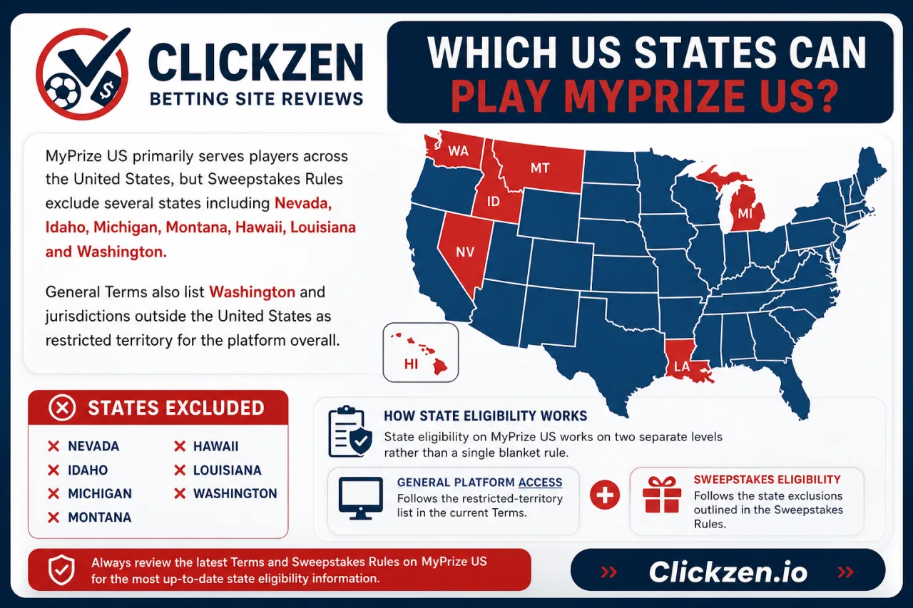Which US States Can Play MyPrize US